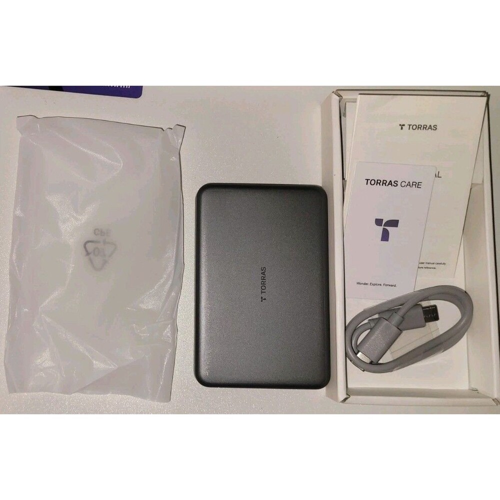 Torras Mini Mag Safe Charger, Grey, 10k mAh